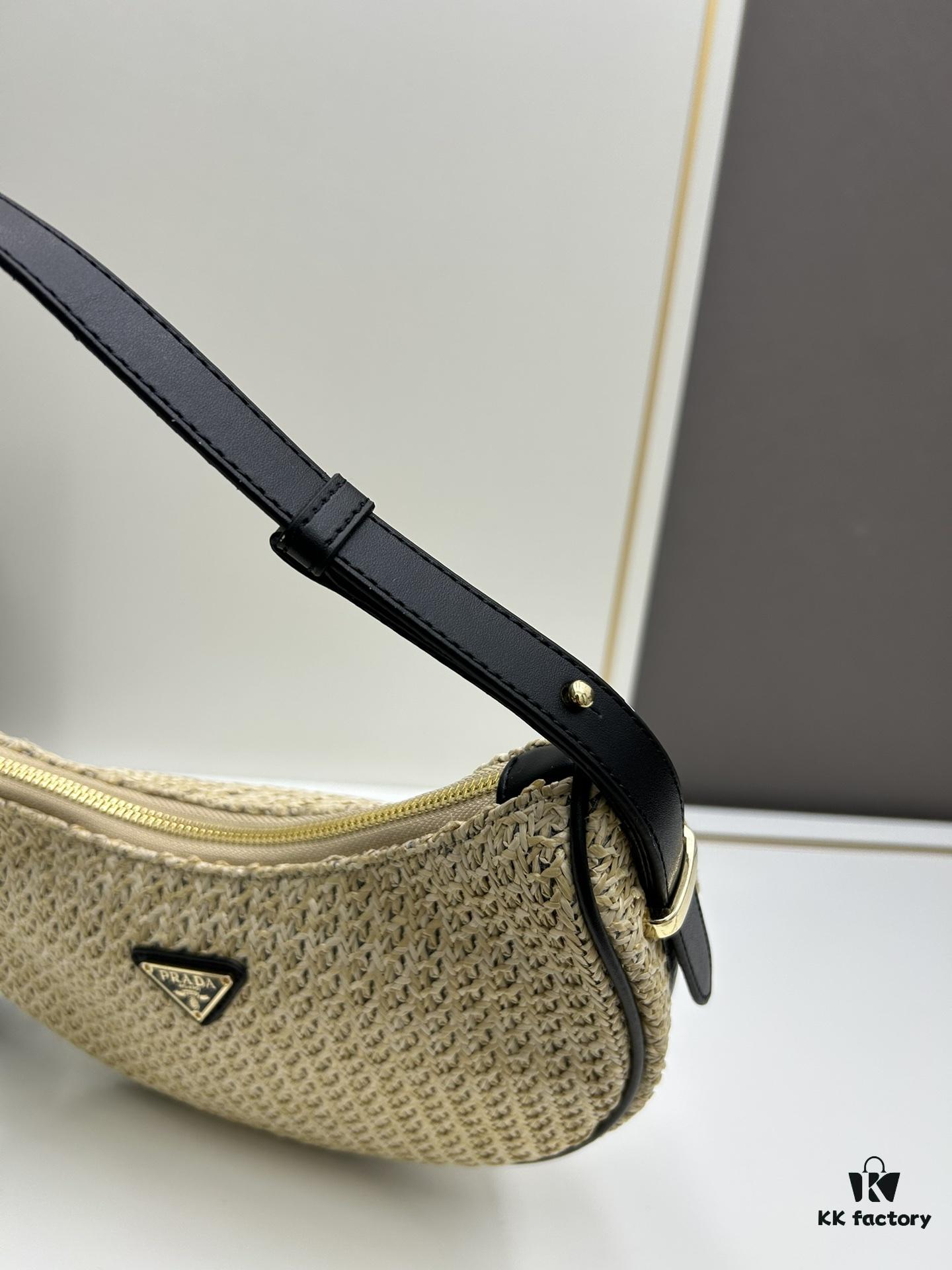 Prada Straw Hobo Bag with Box ||| Prada Beautiful Raffia Handbag