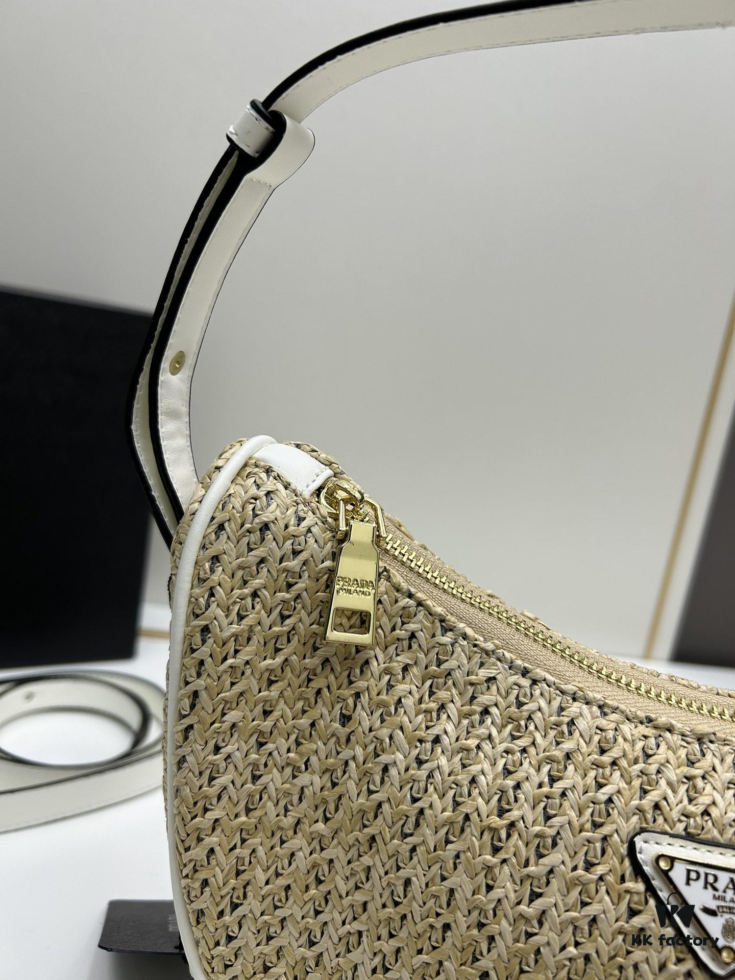 Prada Woven Hobo Bag with Box