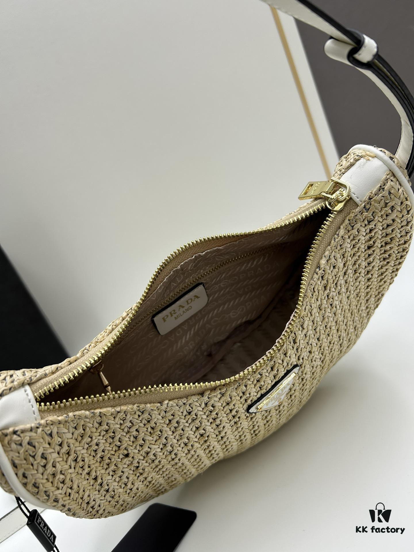 Prada Woven Hobo Bag with Box