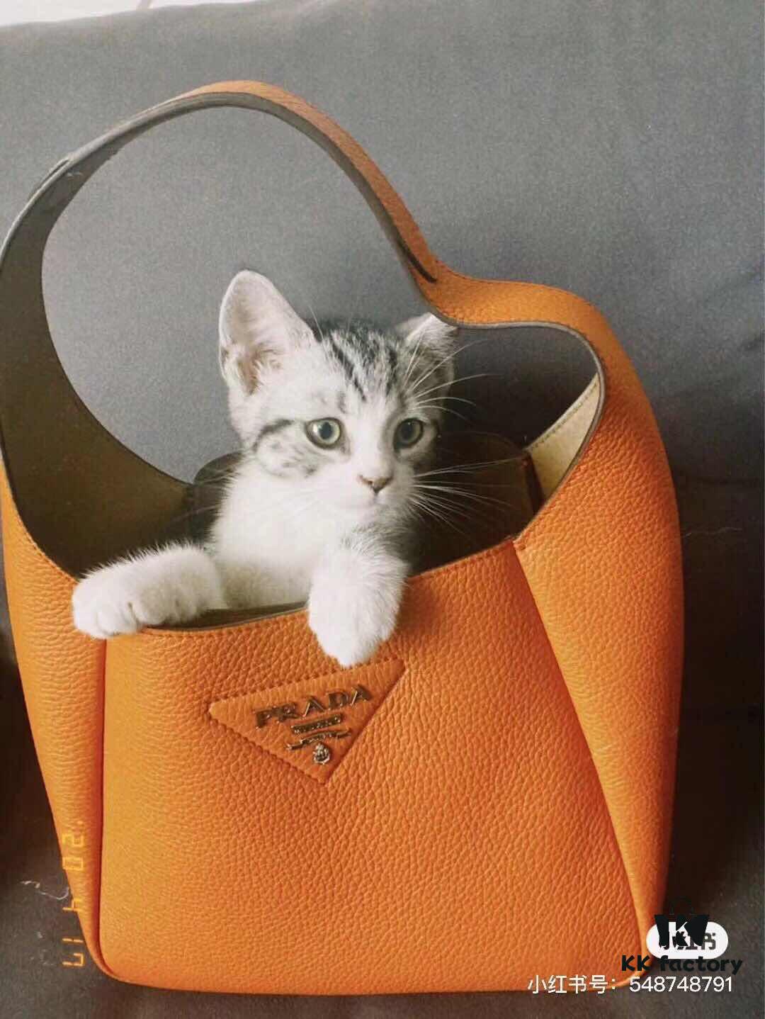 Prada Latest Tote Bag with Box ✅ Made from Genuine Italian Natural Pebbled Calfskin 💯