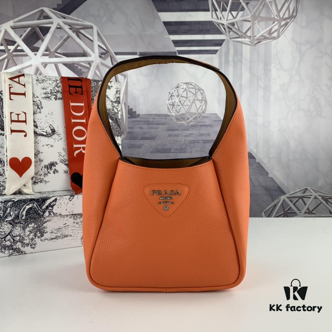 Prada Latest Tote Bag with Box - Genuine Italian Natural Grained Calfskin