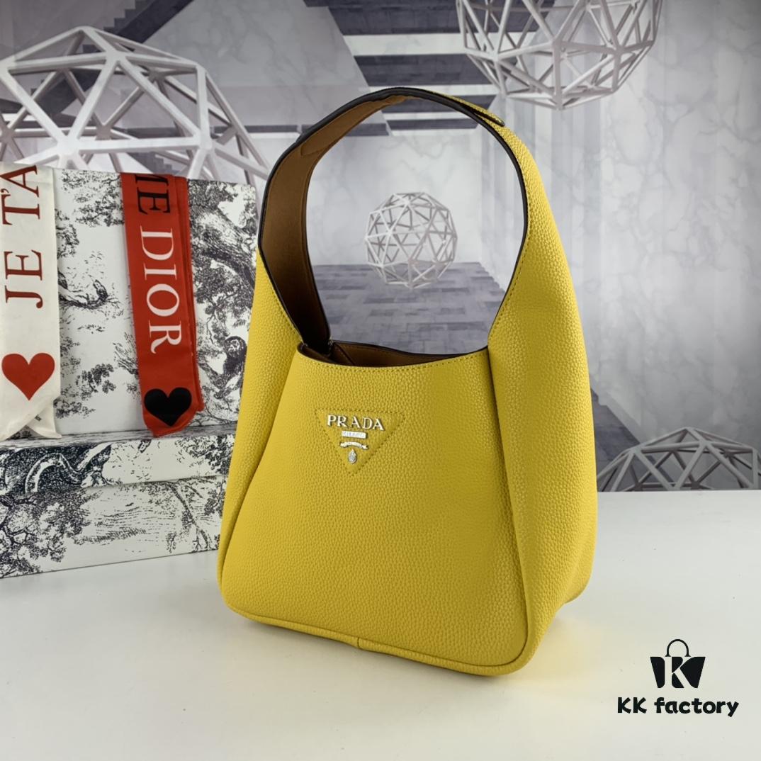 Prada Latest Tote Bag with Box - Genuine Italian Natural Grained Calfskin