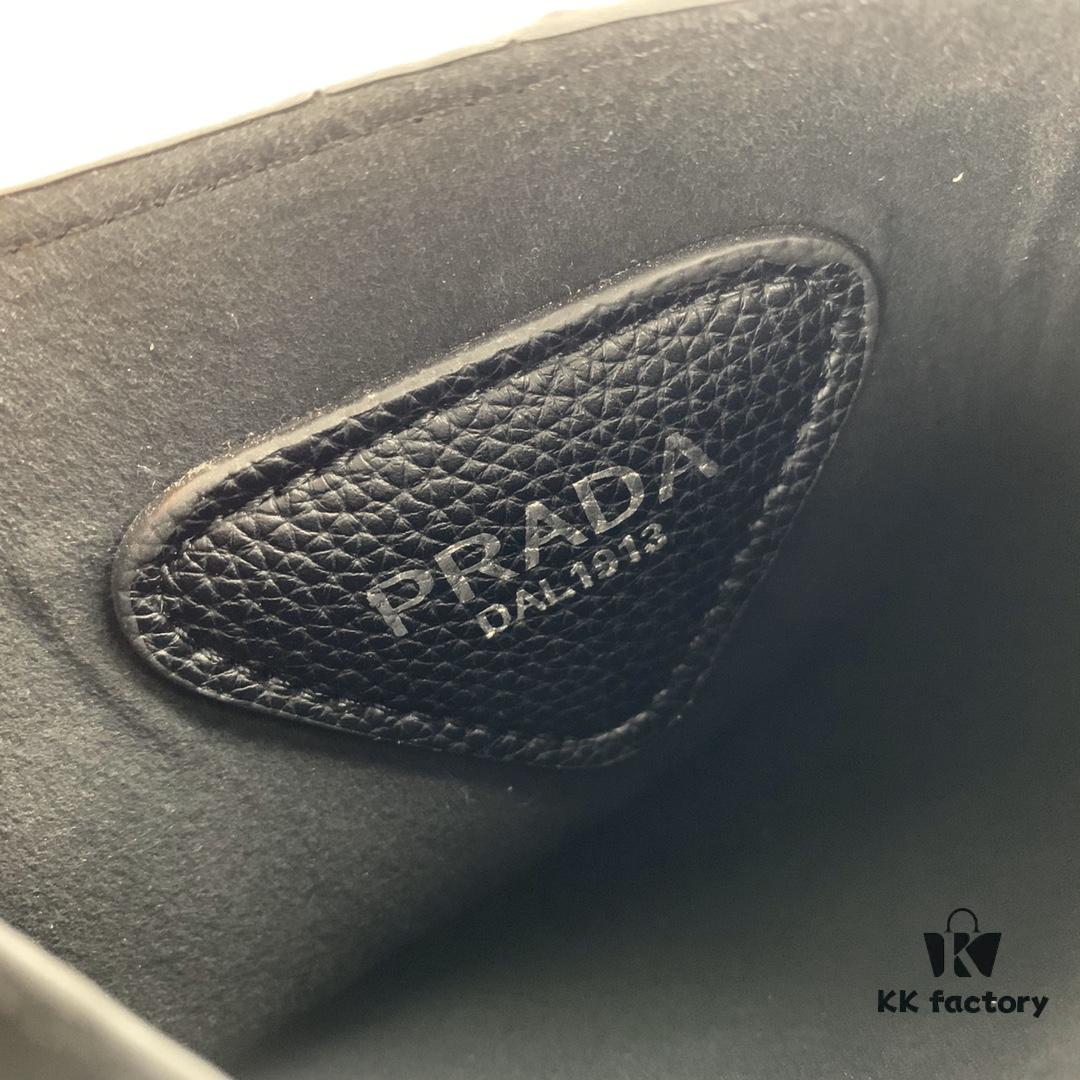 Prada Latest Tote Bag with Box - Genuine Italian Natural Grained Calfskin