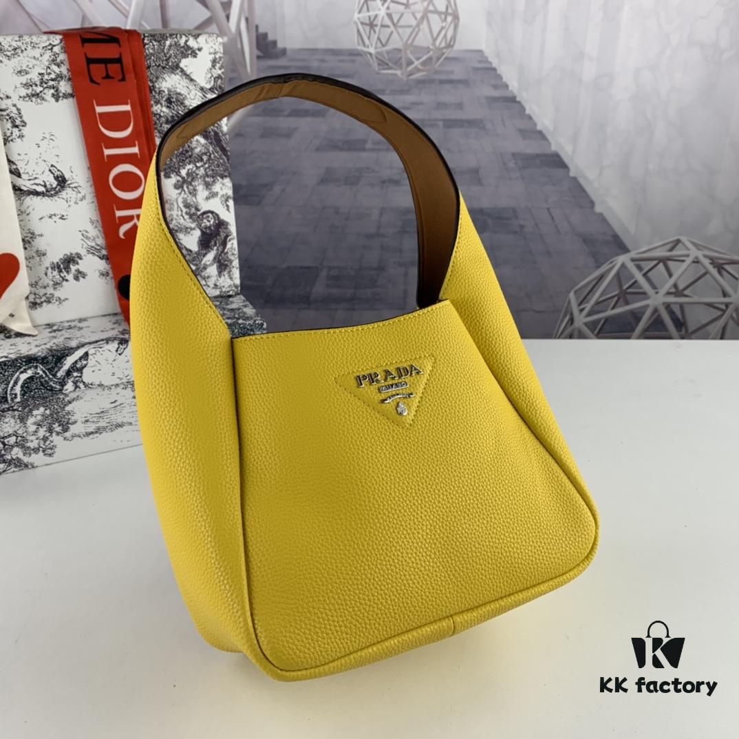 Prada Latest Tote Bag with Box - Genuine Italian Natural Grained Calfskin