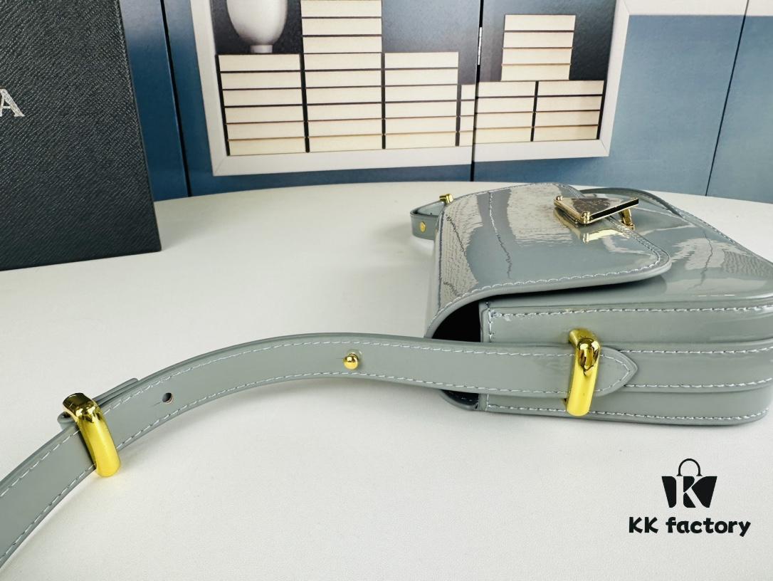 PRADA New Soft Calf Leather Box Bag, Size 21.5x13x5, Style No. 339