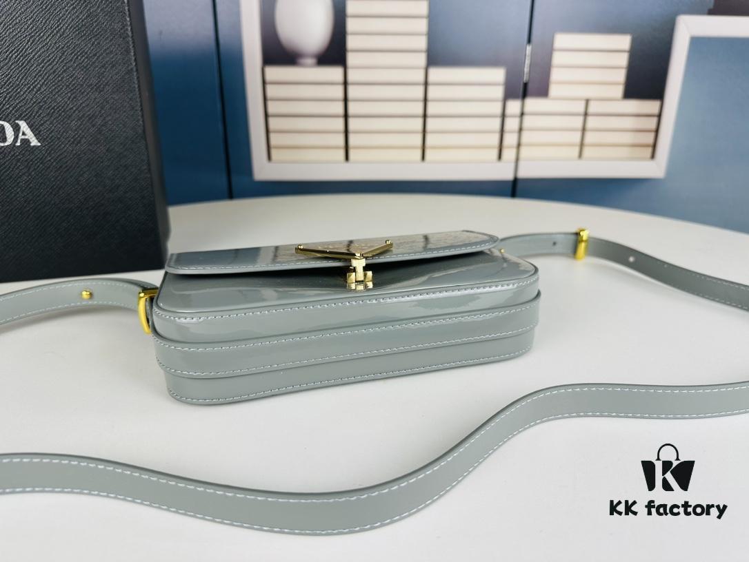 PRADA New Soft Calf Leather Box Bag, Size 21.5x13x5, Style No. 339