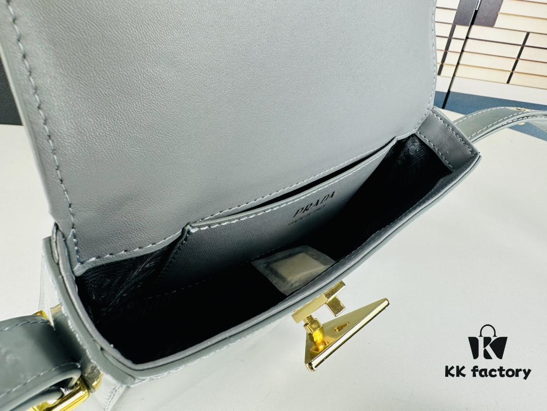 PRADA New Soft Calf Leather Box Bag, Size 21.5x13x5, Style No. 339