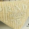 Prada Raffia Woven Triangle Bag with Box, 3D Logo, Lightweight Structured Design, Thin Strap, Adjustable Double Lengths, Can Be Worn as Crossbody, Shoulder or Underarm Bag, Includes Metal Chain for Elevated Elegance, Handheld Style, Size 25x13x10, Model No. 2425