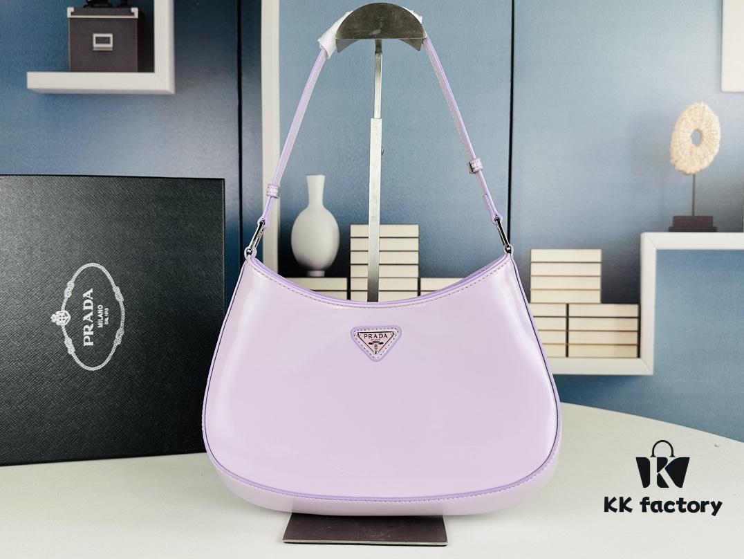 PRADA 2021 Spring/Summer Hobo Handbag, Calfskin Leather, Original Factory Custom Material