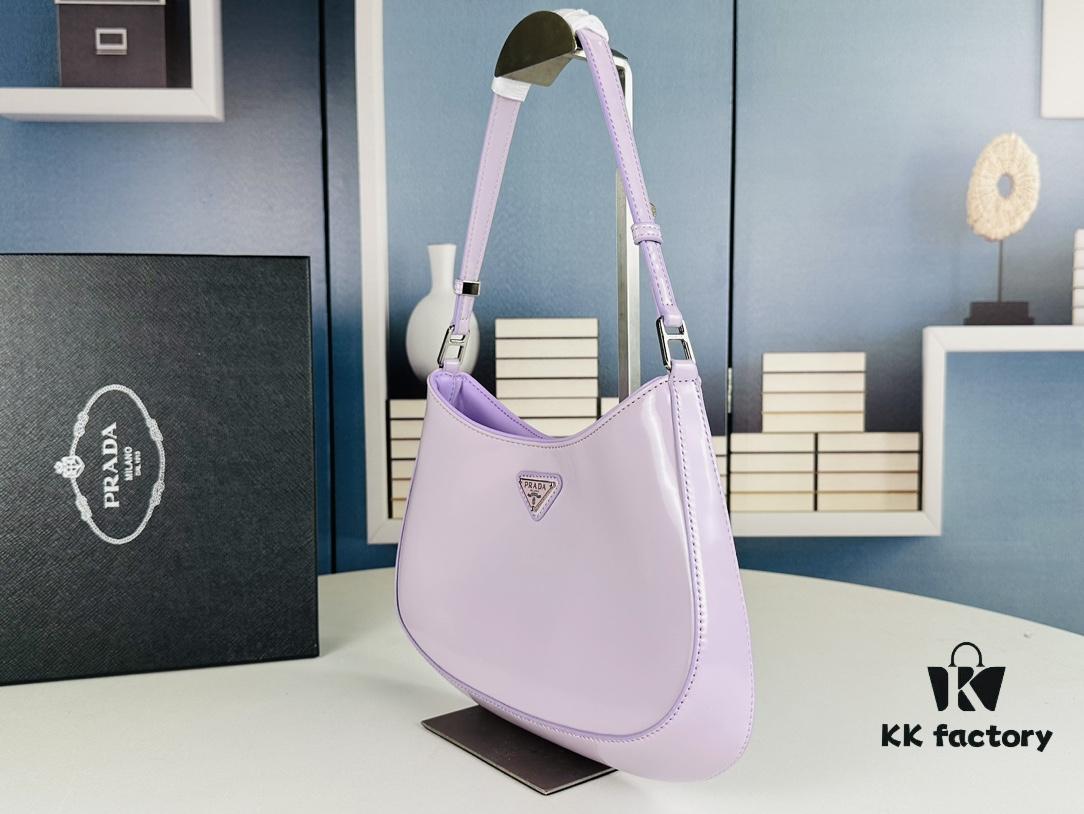 PRADA 2021 Spring/Summer Hobo Handbag, Calfskin Leather, Original Factory Custom Material