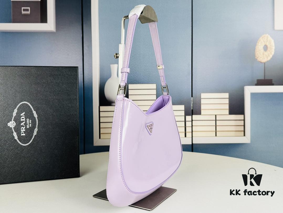 PRADA 2021 Spring/Summer Hobo Handbag, Calfskin Leather, Original Factory Custom Material