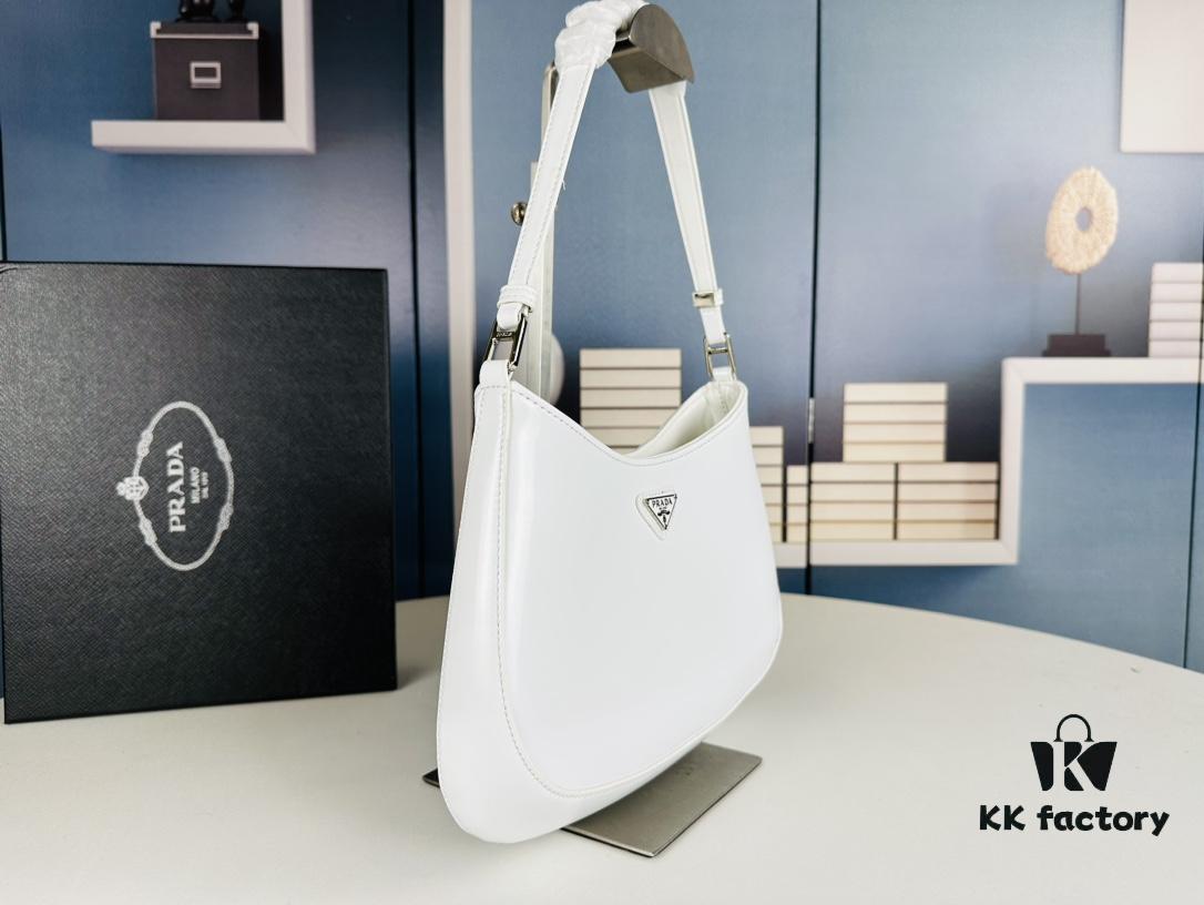 PRADA 2021 Spring/Summer Collection Hobo Handbag, Calfskin Leather, Original Factory Custom Material