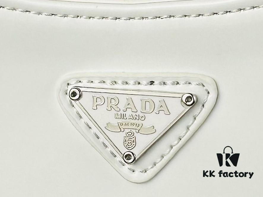 PRADA 2021 Spring/Summer Collection Hobo Handbag, Calfskin Leather, Original Factory Custom Material