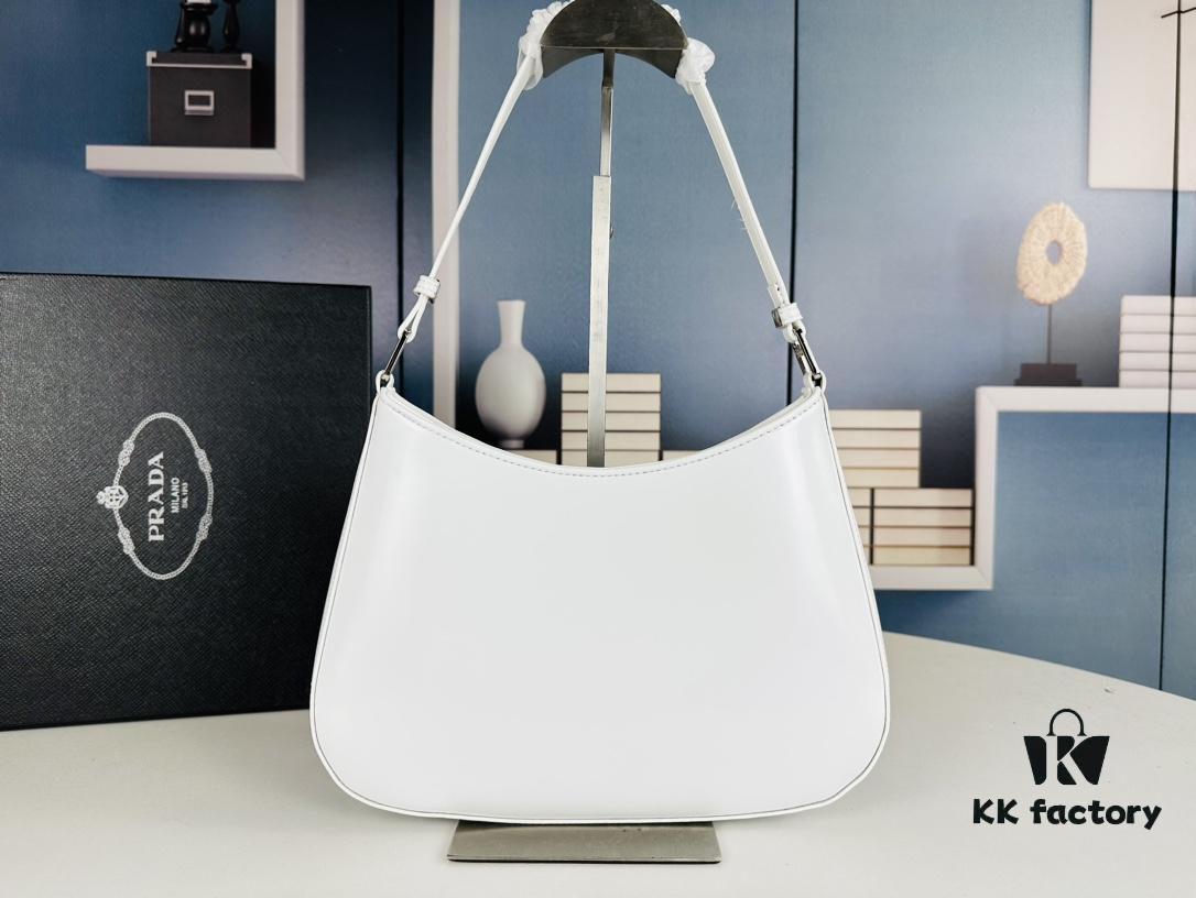 PRADA 2021 Spring/Summer Collection Hobo Handbag, Calfskin Leather, Original Factory Custom Material