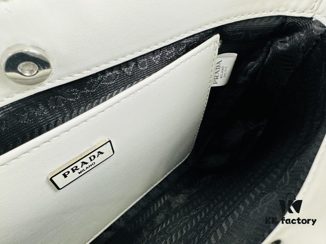 PRADA 2021 Spring/Summer Collection Hobo Handbag, Calfskin Leather, Original Factory Custom Material