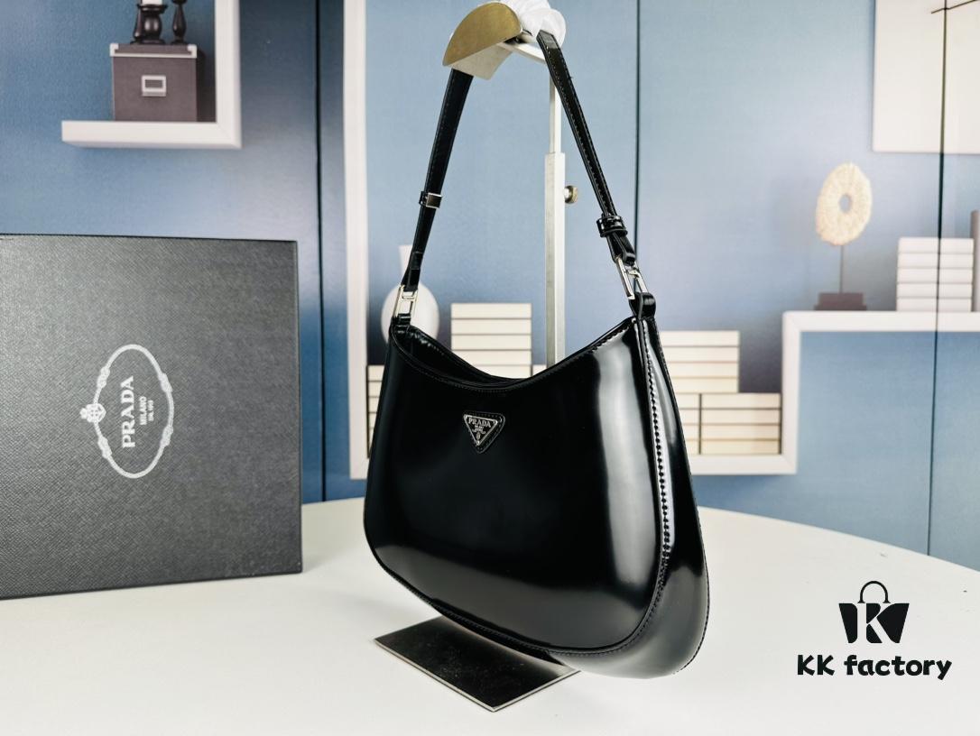 PRADA 2021 Spring/Summer Hobo Handbag, Premium Calfskin Leather, Original Factory Custom Material