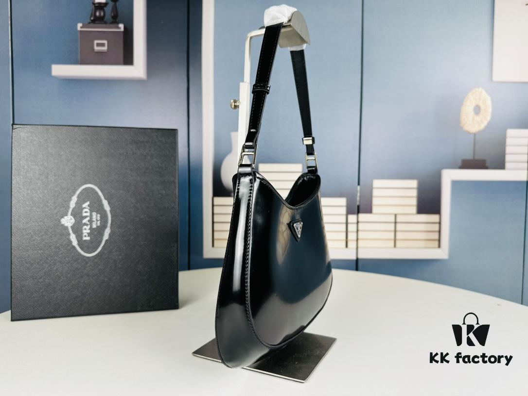 PRADA 2021 Spring/Summer Hobo Handbag, Premium Calfskin Leather, Original Factory Custom Material