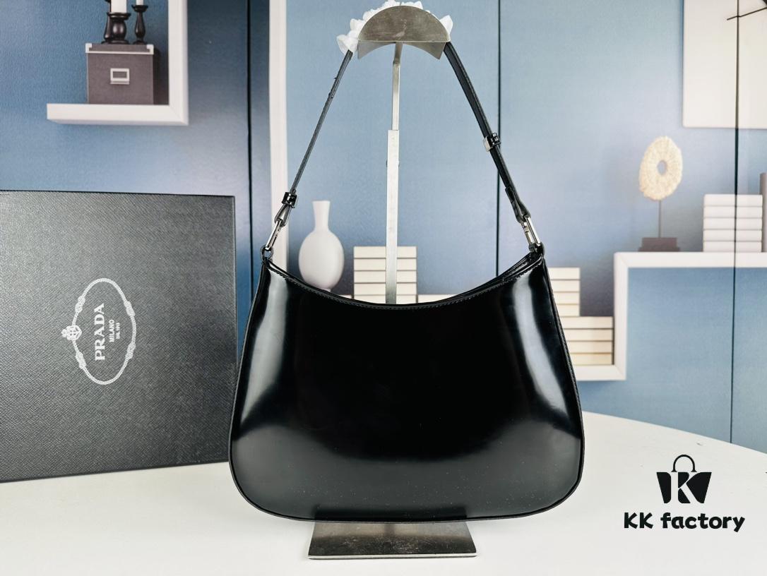 PRADA 2021 Spring/Summer Hobo Handbag, Premium Calfskin Leather, Original Factory Custom Material