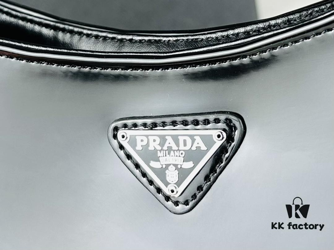 PRADA 2021 Spring/Summer Hobo Handbag, Premium Calfskin Leather, Original Factory Custom Material