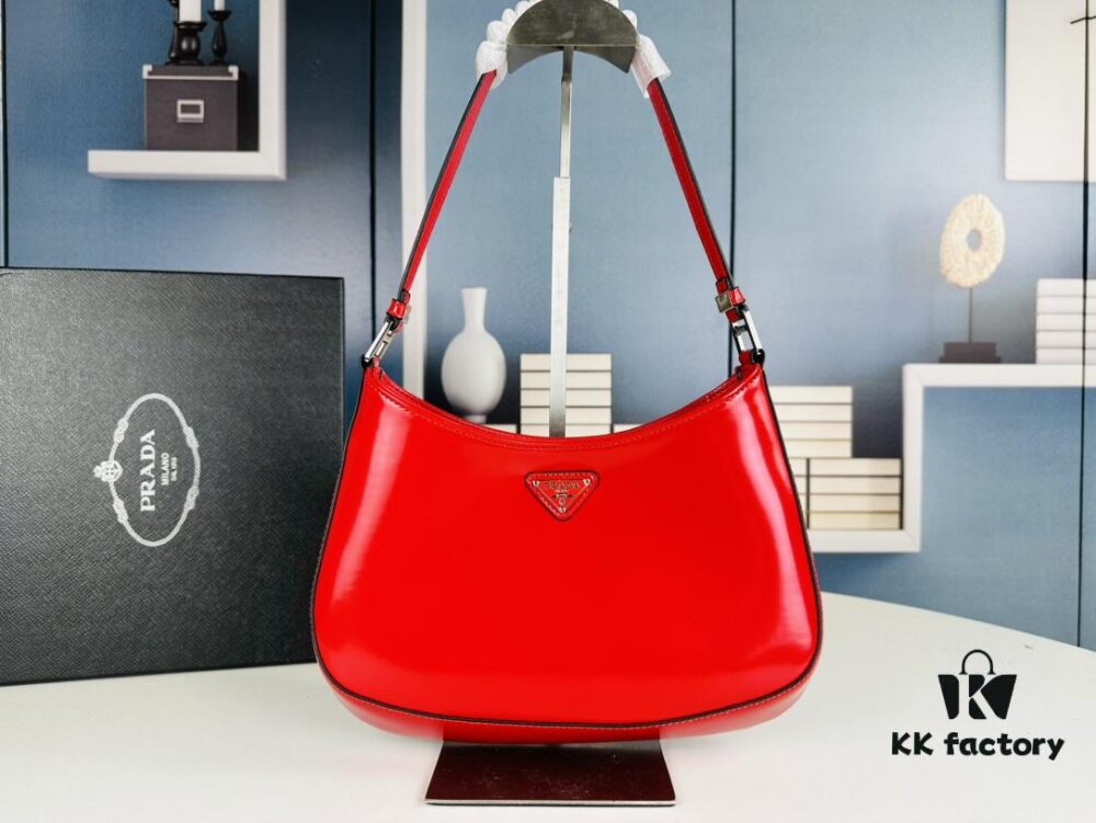 PRADA 2021 Spring/Summer Collection Hobo Handbag - Premium Calfskin, Lightweight and Stylish