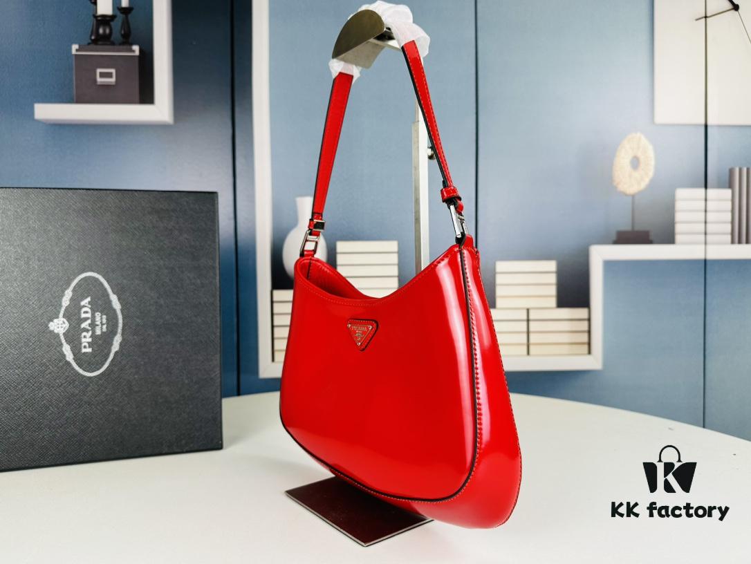 PRADA 2021 Spring/Summer Collection Hobo Handbag - Premium Calfskin, Lightweight and Stylish