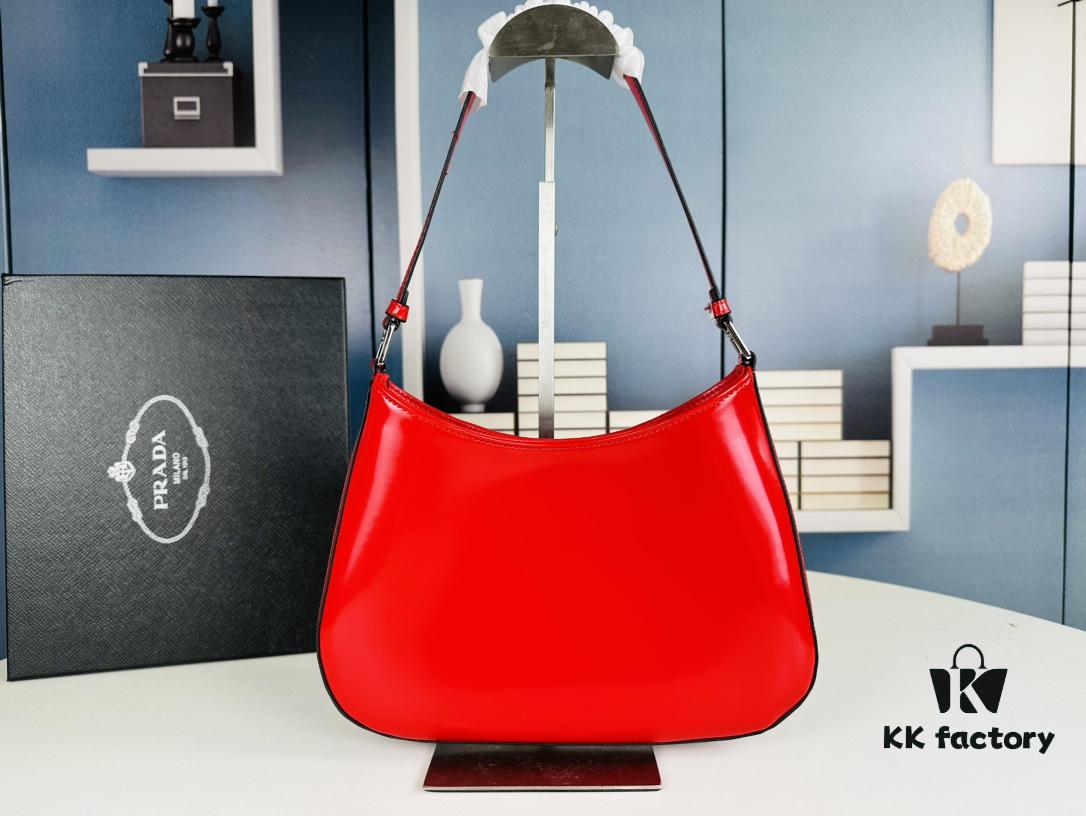 PRADA 2021 Spring/Summer Collection Hobo Handbag - Premium Calfskin, Lightweight and Stylish