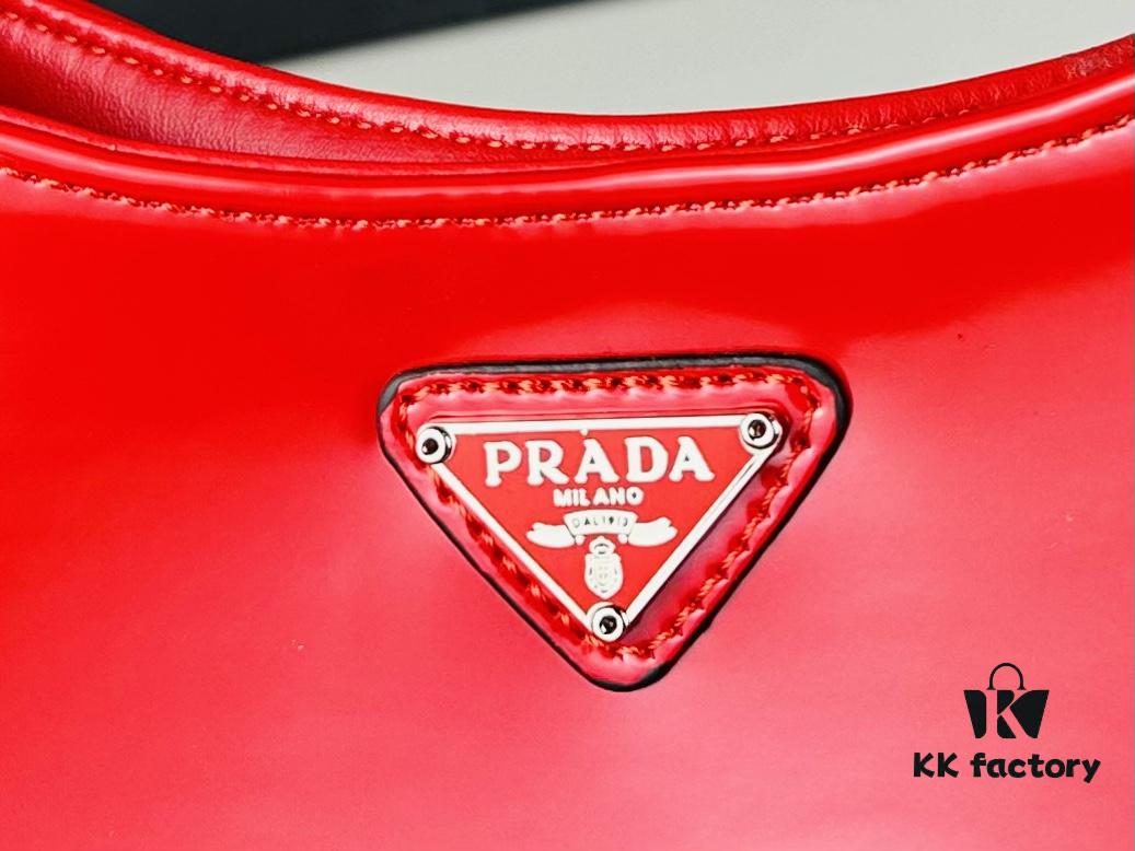 PRADA 2021 Spring/Summer Collection Hobo Handbag - Premium Calfskin, Lightweight and Stylish