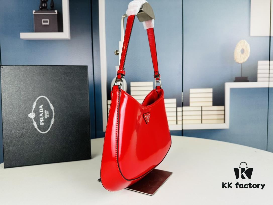 PRADA 2021 Spring/Summer Collection Hobo Handbag - Premium Calfskin, Lightweight and Stylish