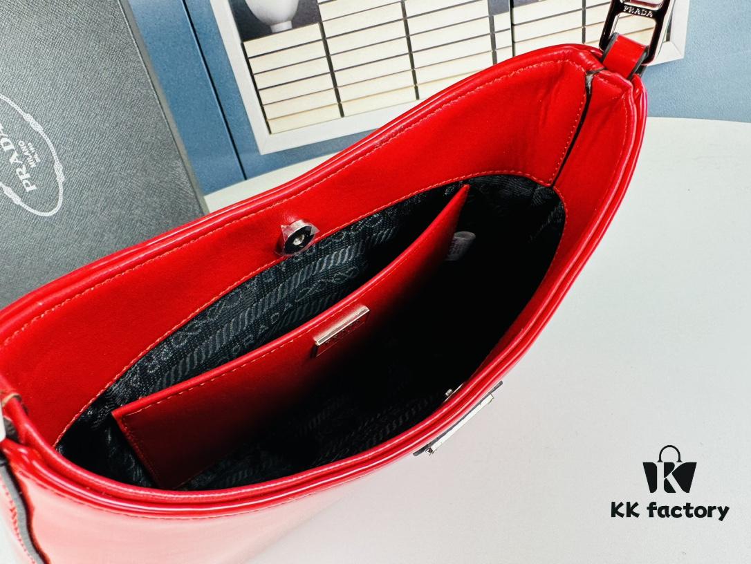 PRADA 2021 Spring/Summer Collection Hobo Handbag - Premium Calfskin, Lightweight and Stylish