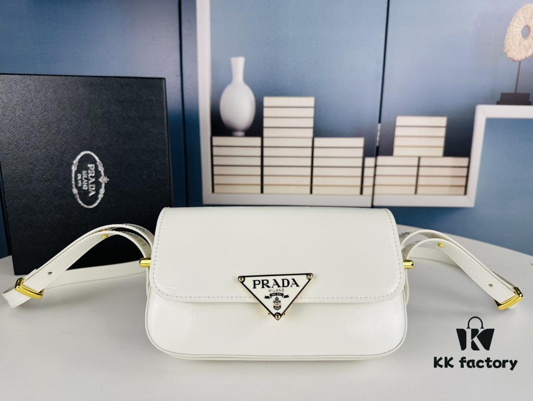 PRADA New Soft Calf Leather Box Bag, Size 21.5x13x5, Style No. 339