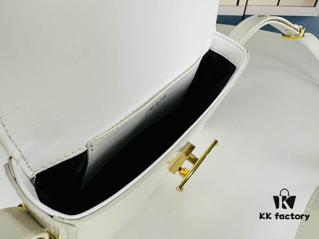 PRADA New Soft Calf Leather Box Bag, Size 21.5x13x5, Style No. 339