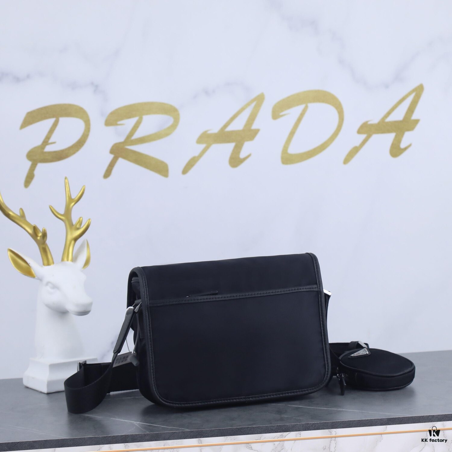 Prada Latest Tri-Combination Messenger Bag 2VD034