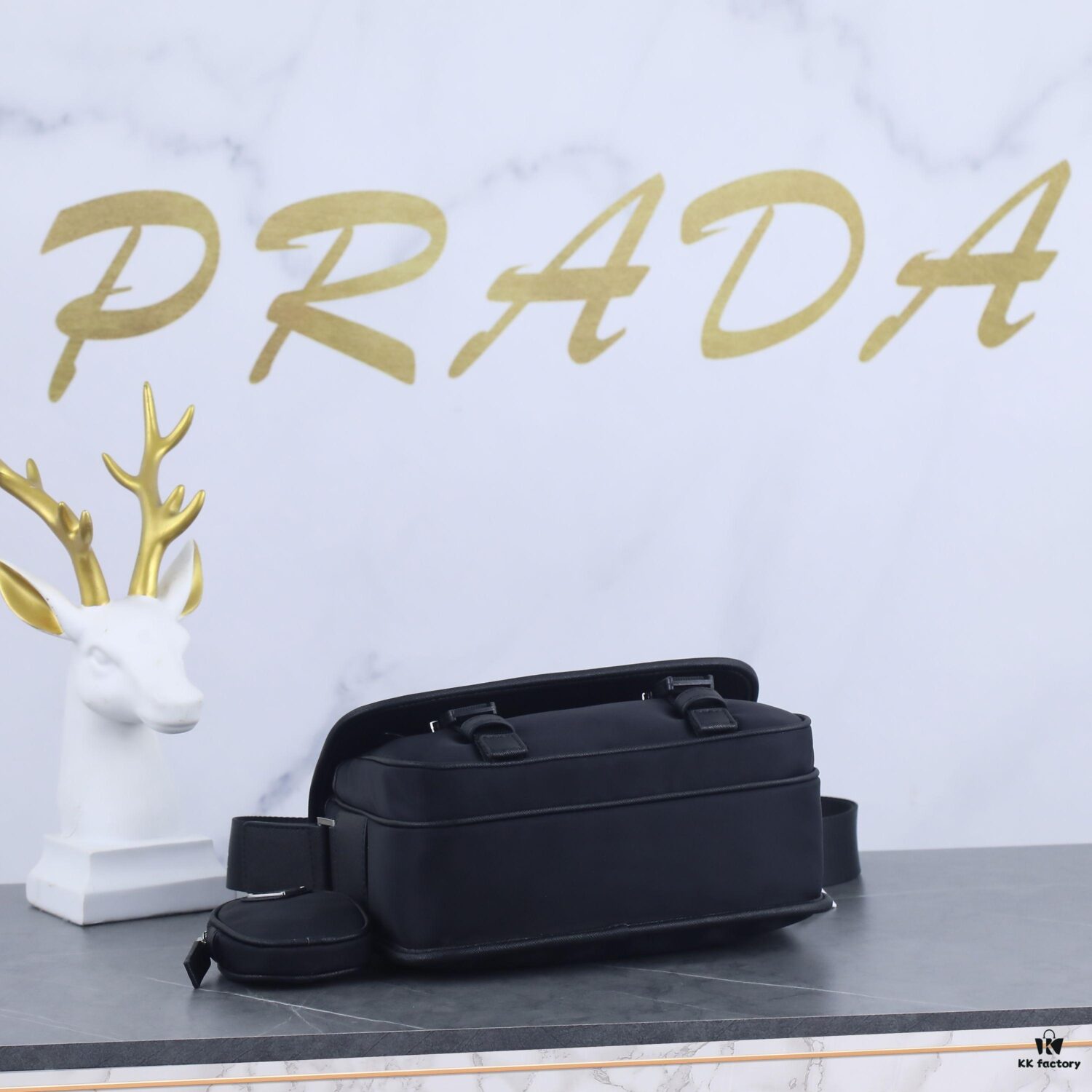 Prada Latest Tri-Combination Messenger Bag 2VD034