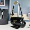 Prada Style Shoulder Bag (Box Included) Size 24x12x4, Model No. 817 - Calfskin Version