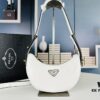 New Prada 1BH913 Moon / Crescent Bag with Box - Calfskin and Pale Gold Tone