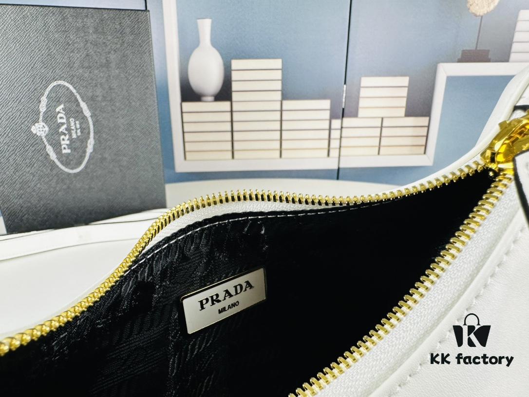 New Prada 1BH913 Moon / Crescent Bag with Box - Calfskin and Pale Gold Tone