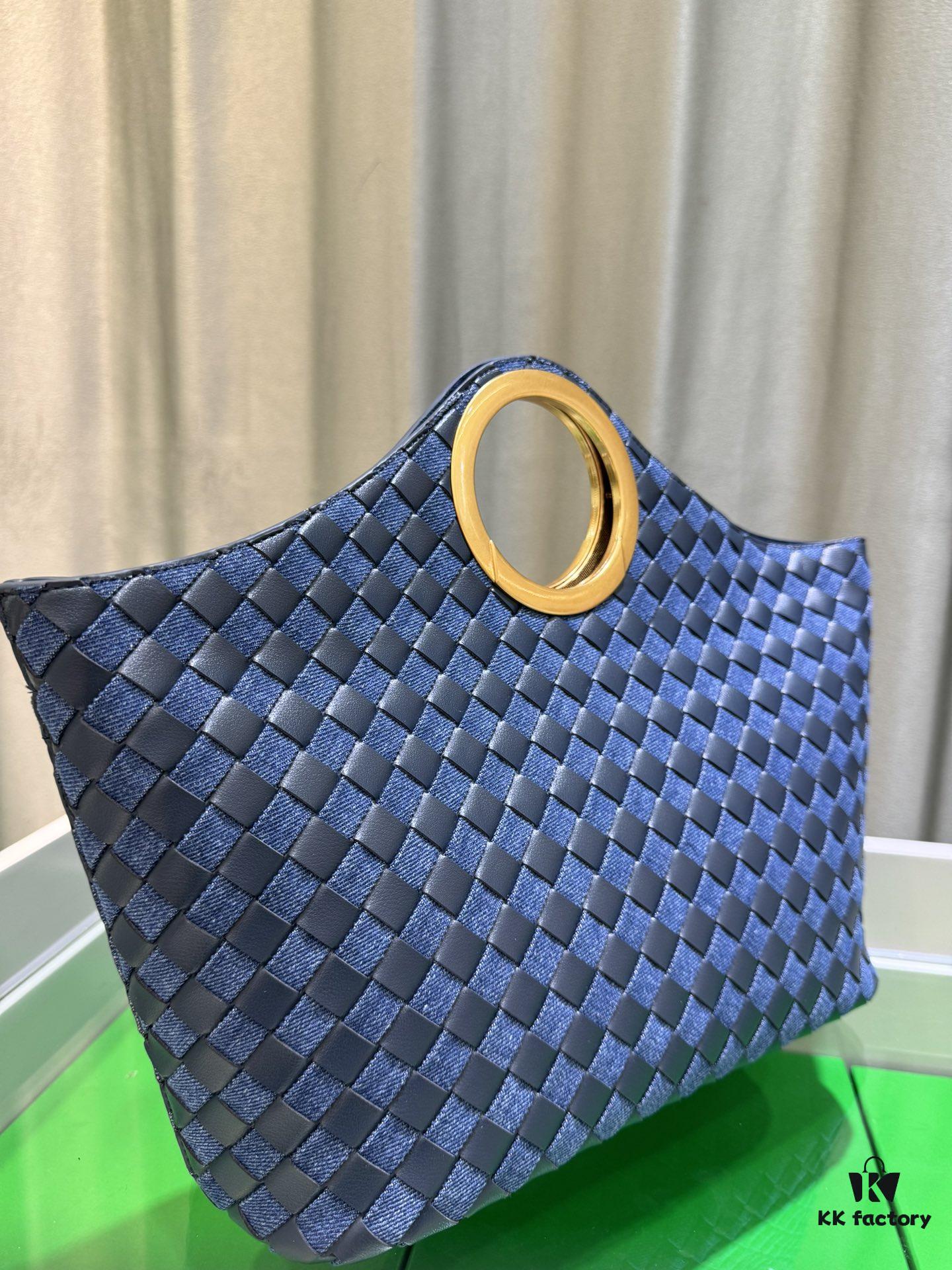 BV Picnic Wicker Handbag, Bottega Veneta 2024 Early Autumn New Women's Vintage-Style Beautiful Tote Bag