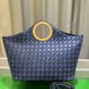 BV Picnic Wicker Handbag, Bottega Veneta 2024 Early Autumn New Women's Vintage-Style Beautiful Tote Bag