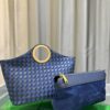 BV Picnic Wicker Handbag, Bottega Veneta 2024 Early Autumn New Women's Vintage-Style Beautiful Tote Bag