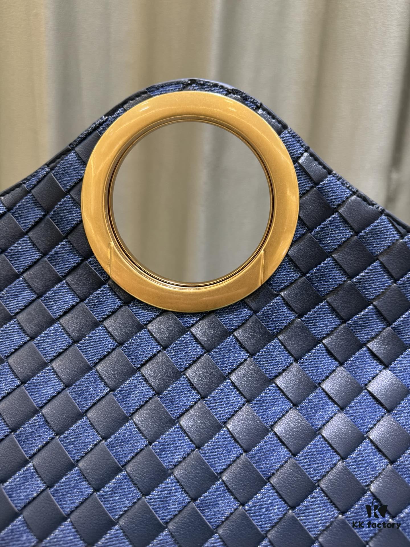 BV Picnic Wicker Handbag, Bottega Veneta 2024 Early Autumn New Women's Vintage-Style Beautiful Tote Bag