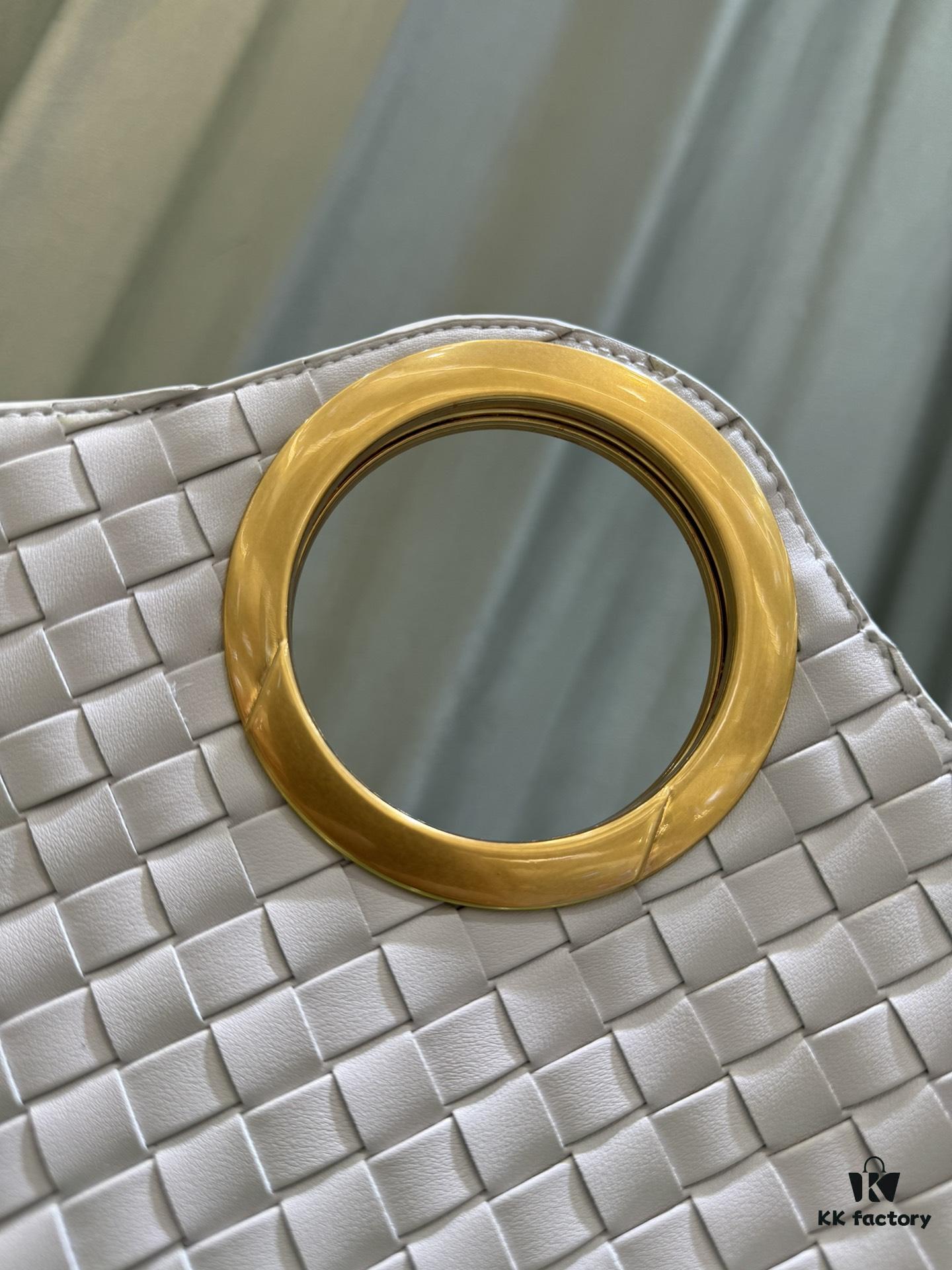 BV Picnic Wicker Handbag, Bottega Veneta 24 Early Autumn New Women's Vintage Style Exquisite Tote Bag