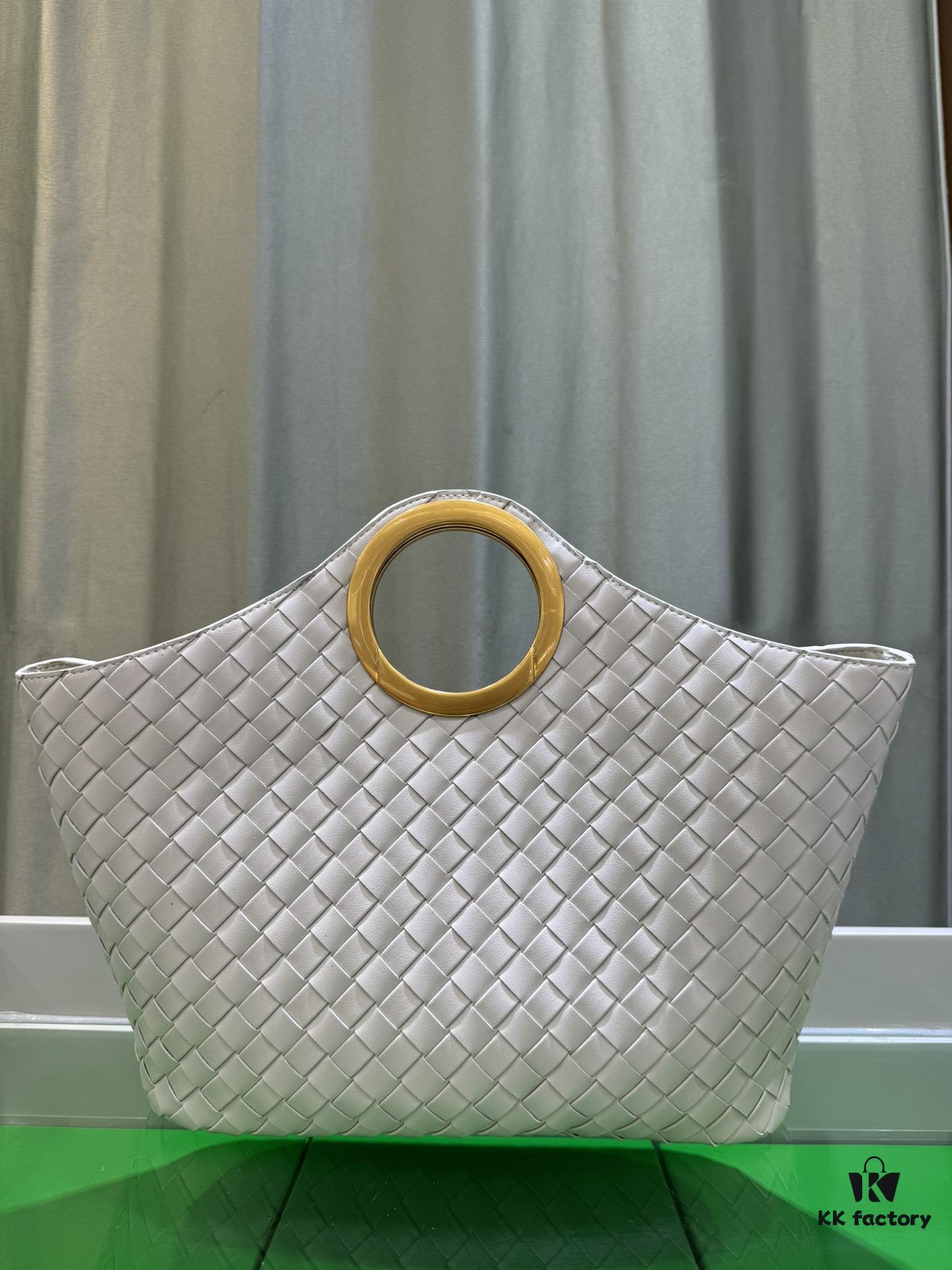 BV Picnic Wicker Handbag, Bottega Veneta 24 Early Autumn New Women's Vintage Style Exquisite Tote Bag