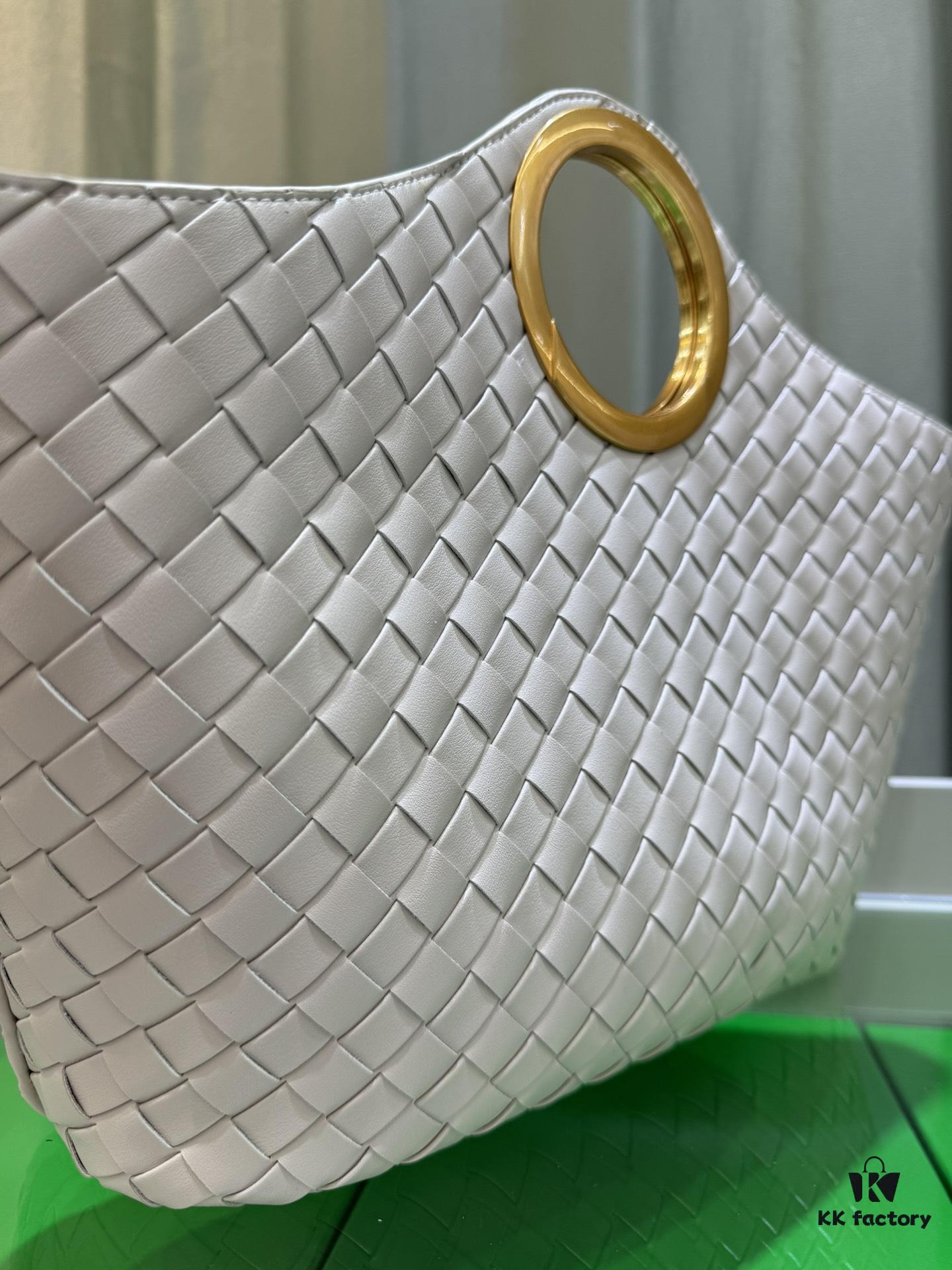 BV Picnic Wicker Handbag, Bottega Veneta 24 Early Autumn New Women's Vintage Style Exquisite Tote Bag