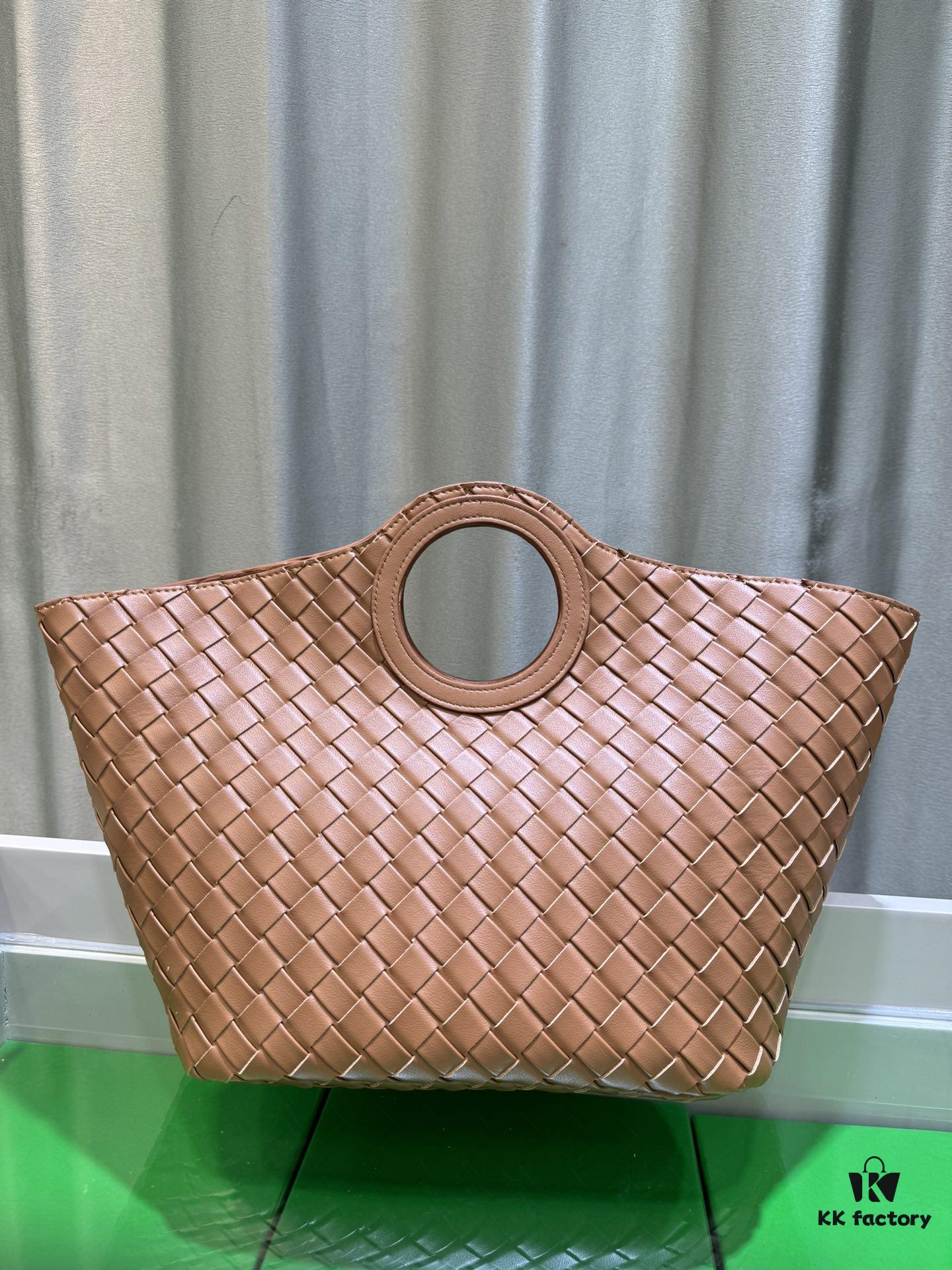 BV Picnic Woven Handbag, Bottega Veneta 24 Early Autumn New Women's Retro Style Beautiful Tote Bag