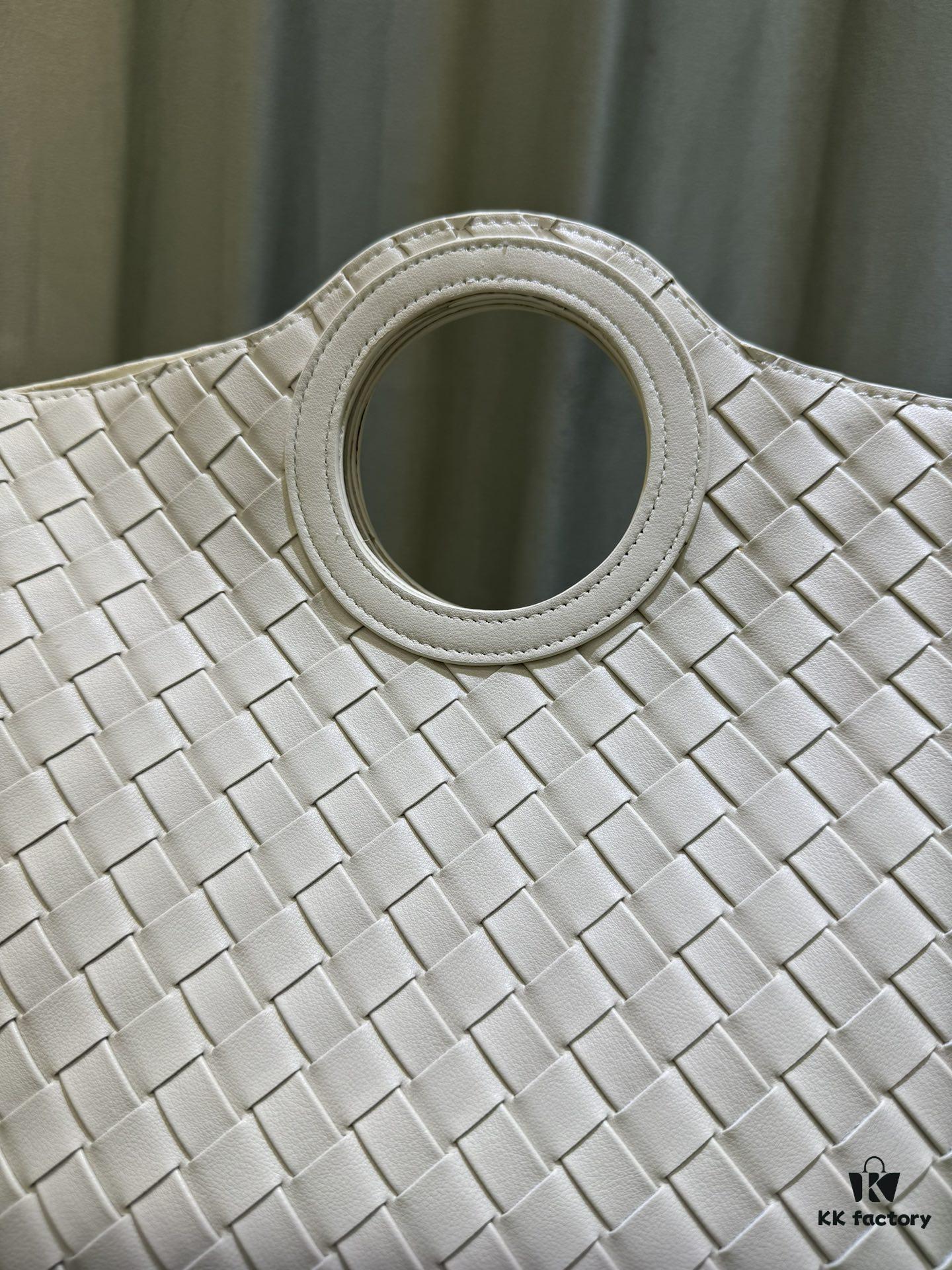 BV Picnic Woven Handbag, Bottega Veneta 2024 Early Autumn New Vintage-Style Women's Tote Bag