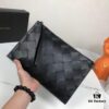 Luxury Handcrafted Waxed Cowhide Clutch with Box - Premium Imported Custom Leather, New Braided Design, Develops Rich Patina Over Time