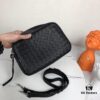BVlntrecciato Woven Leather Crossbody & Clutch Bag with Zipper Closure