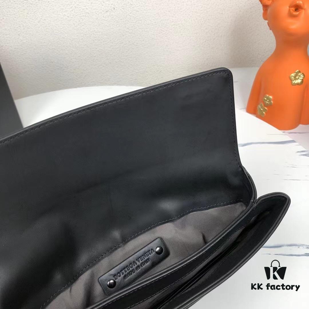 Bv Casual Clutch with Box - Blue, Imported Waxed Calfskin, Handcrafted Luxury Design