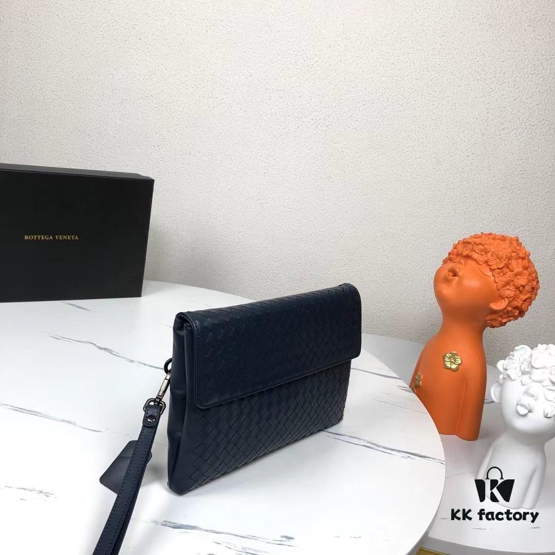 BV Casual Clutch with Box 😎 - Blue, Imported Waxed Cowhide, Premium Handcrafted Design