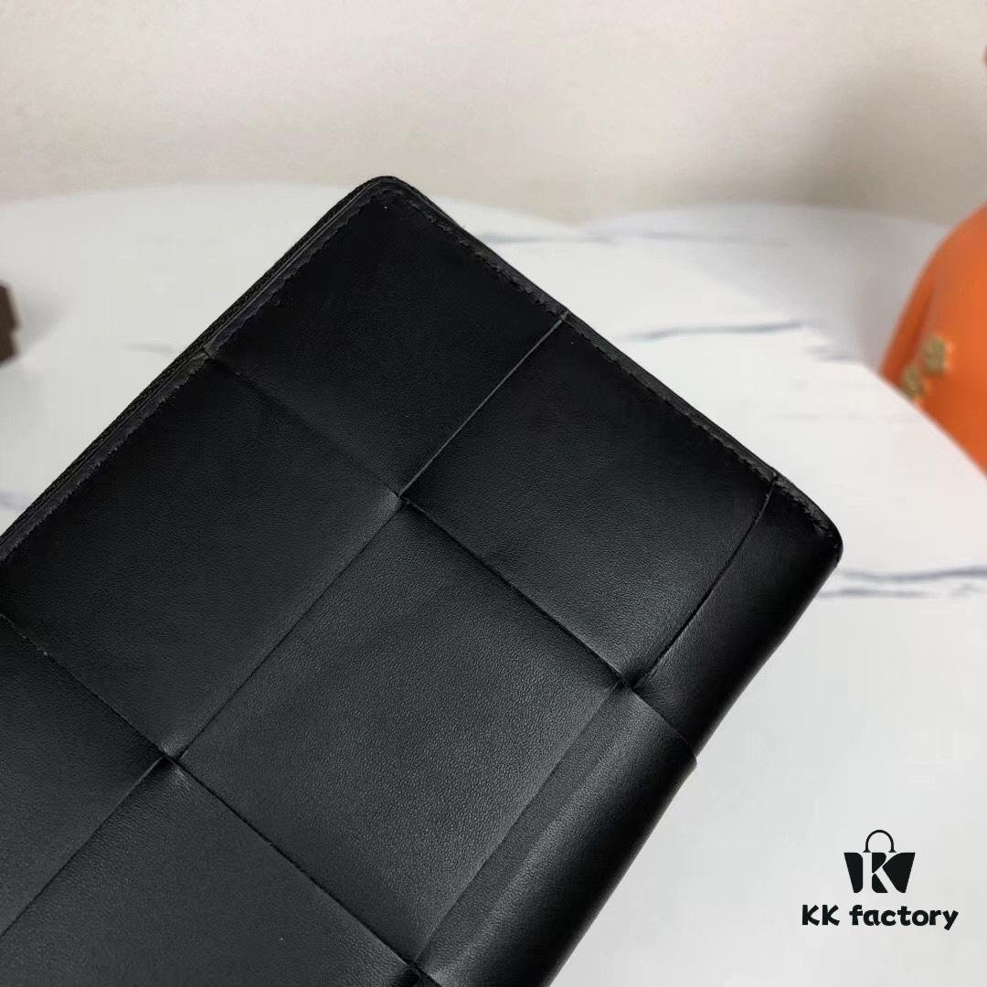 Bottega Veneta Wallet Made from Imported Waxed Calfskin, Handwoven, Softens with Use